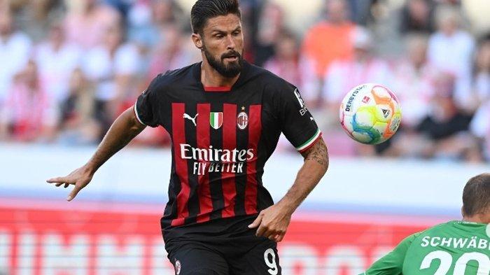 Potret Olivier Giroud yang berhasil cetak brace di FC Koln vs AC Milan.