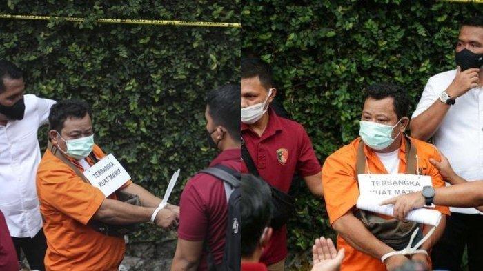 Tersangka Kuat Ma'ruf saat menjalani rekonstruksi kasus pembunuhan Brigadir J di rumah dinas Ferdy Sambo, Duren Tiga, Jakarta Selatan, Selasa (30/8/2022).