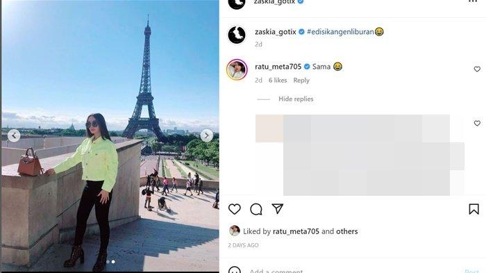 Zaskia Gotik saat liburan di Prancis