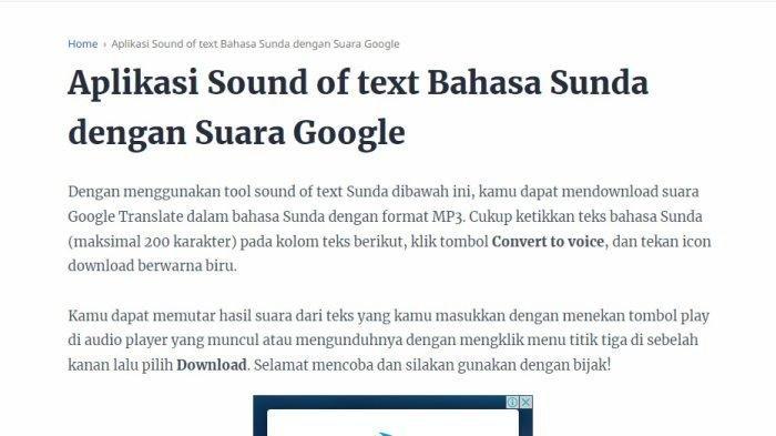 Simak cara buat sound of text WhatsApp bahasa sunda, bisa di-download dan jadi ringtone.