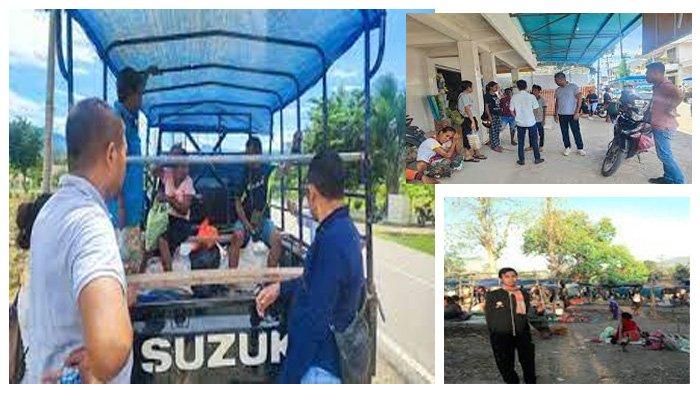 WARGA TIMOR LESTE - Petugas Intelkadim Imigrasi Atambua, Kabupaten Belu saat mengamankan warga Timor Leste yang berbelanja di Pasar Haekesak, Kabupaten Belu, NTT. Warga Timor Leste itu berbelanja di Indonesia tanpa membawa dokumen resmi. Peristiwa itu terjadi Rabu 23 November 2022.