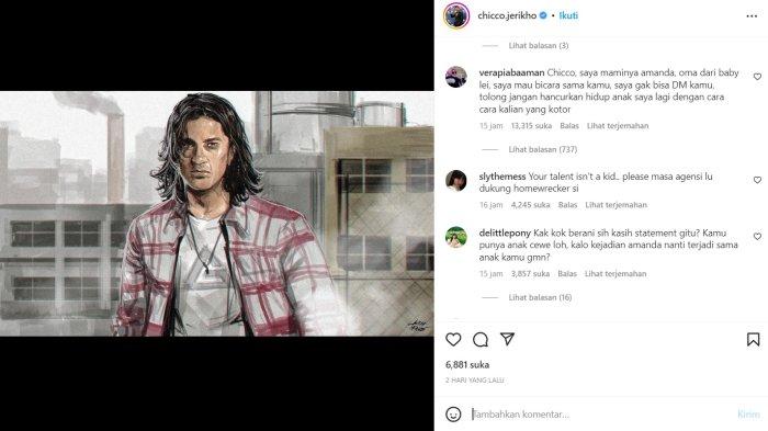 Unggahan Instagram Chicco Jerikho Senin (28/11/2022).