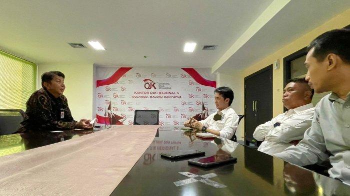 Kunjungan pengurus DPD REI Sulsel ke Kantor OJK Sulampua, Jl Sultan Hasanuddin, Makassar, Sulsel, Senin (1/8/2022).