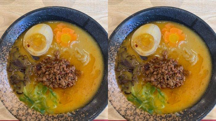 Menu Ramen di restoran Ryuma Ramen di Jl Andi Mappanyuki, baru soft opening Senin (15/8/2022)