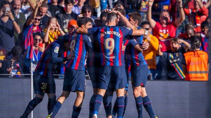 Selebrasi gol pemain Barcelona