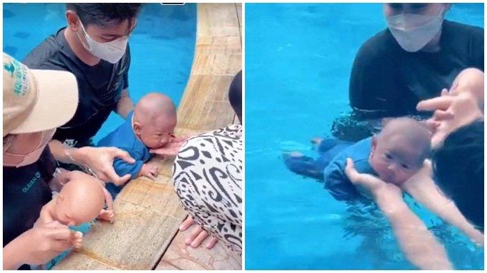 Momen Baby Moana berenang bersama Teuku Ryan
