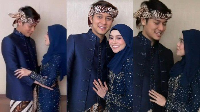 Rizky Billar dan Lesti Kejora.Momen kebahagian Lesti Kejora bak terpancar dari senyuiman lebar di acara pernikahan kakak kandungnya, Benny Mulyana.