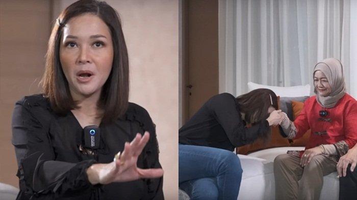 Maia Estianty mencium tangan ibunya, Kushtini karena merasa bersalah pernah melawan restu orangtua.
