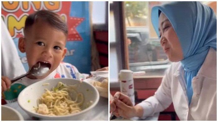 Momen akrab saat Arka dan Atalia Praratya pergi dan makan mie bersama.