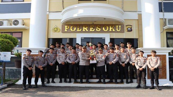 Polres OKU menjadi Juara 2 Lomba Yel Lomba Yel Yel Tingkat Satwil Polda Sumsel, Kamis (7/7/2022)