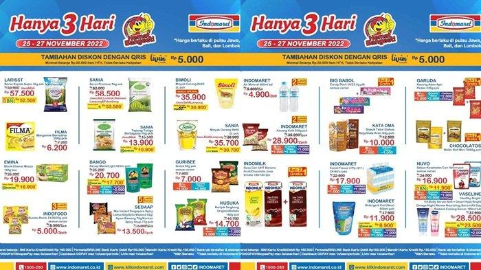 Selengkapnya info tentang daftar potonan harga promo JSM Indomaret periode 25-27 November.