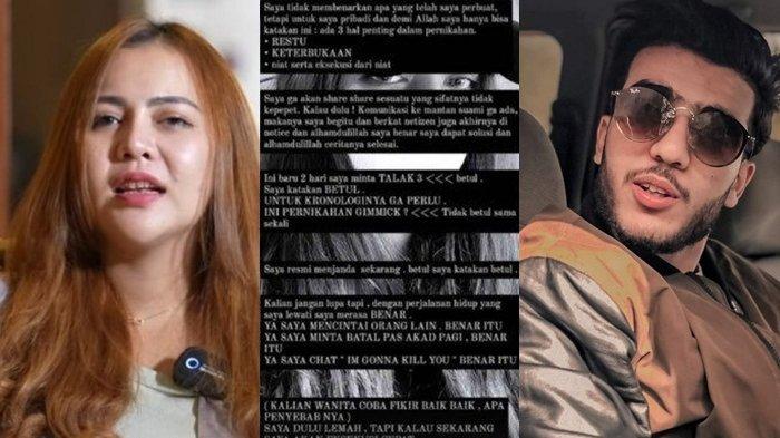 Ratu Rizky Nabila (kiri) dan Ibrahim Alhami minta talak usia tiga hari menikah hingga mengancam sang suami.