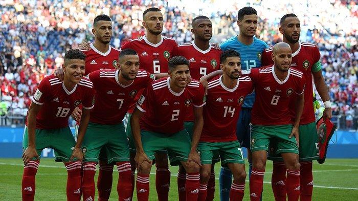 Timnas Maroko saat menghadapi Timnas Iran pada Piala Dunia 2018 Rusia.