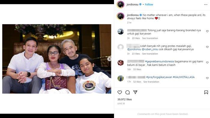 Unggahan Jordi Onsu digeruduk netizen yang minta gaji dibayarkan
