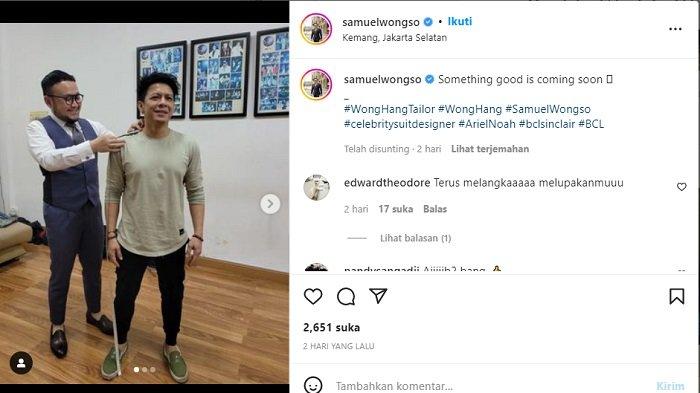 Postingan Instagram desainer ternama Samuel Wongso mendadak viral di media sosial dan media massa. Postingan Samuel Wongso viral di media sosial itu menunjukkan Ariel NOAH yang tengah mengukur baju.