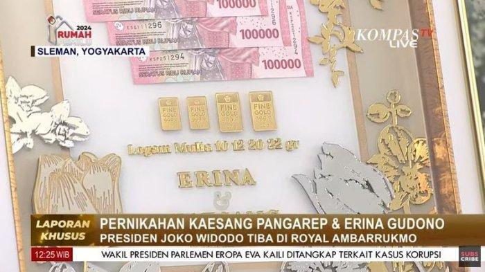 Maskawain Rp 300 ribu dan logam mulia yang diberikan Kaesang Pangarep untuk Erina Gudono