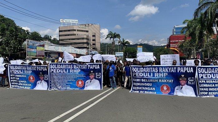 Aksi unjuk rasa Forum Peduli Ricky Ham Pagawak (RHP) Papua