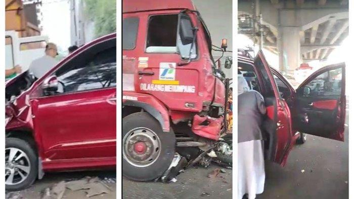 Kecelakaan maut terjadi di Cibubur, Jawa Barat pada Senin (18/7/2022). Truk pengangkut BBM Pertamina menabrak sejumlah sepeda motor dan mobil. Beberapa orang tewas pada kejadian di Jalan TransYogi, Cibubur.