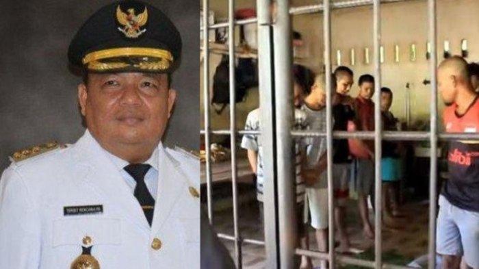 Bupati Langkat Terbit Peranginangin dan temuan penjara di rumahnya. (kolase tribunnews)