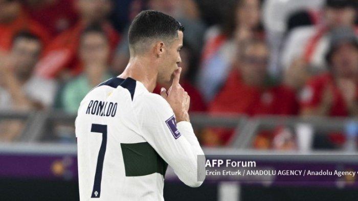Cristiano Ronaldo saat menyuruh diam pemain Korea Selatan di Piala Dunia 2022