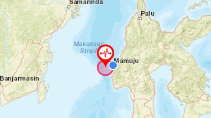 Gempa 4,1 terjadi di Kota Mamuju, Selasa (6/9/2022).