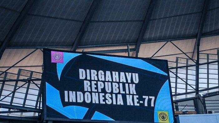 Manchester City turut memeriahkan HUT RI ke 77 dari markas mereka di Stadion Etihad. The Citizens