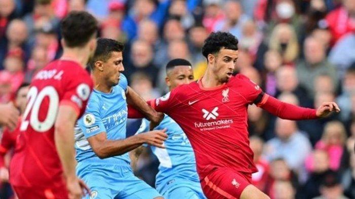 Pertandingan Liverpool vs Man City di Stadion Anfield, Minggu (3/10/2021) malam WIB.