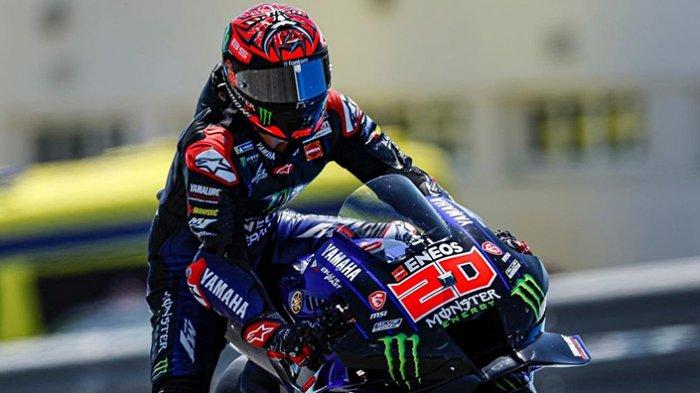 Pembalap Monster Energy Yamaha, Fabio Quartararo. Ia bersiap untuk meraih yang terbaik dalam gelaran MotoGP Prancis 2022.
