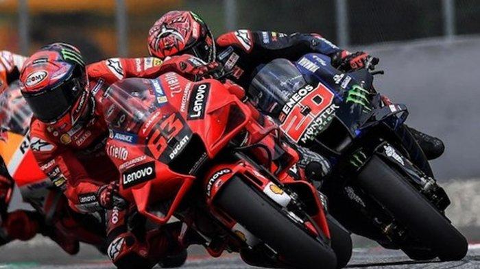 Fabio Quartararo (Monster Energy Yamaha) dan Francesco Bagnaia (Ducati Lenovo). Keduanya akan melakoni MotoGP Austria 2022 pada 19-21 Agustus.