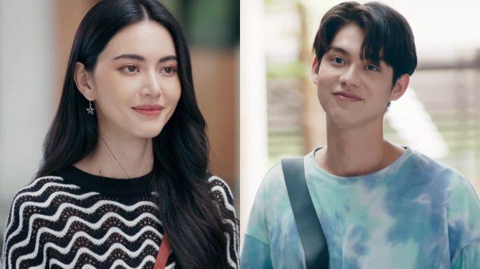 Bright Vachirawit Chivaaree dan Mai Davika Hoorne dalam cuplikan drama Astrophile episode 9.