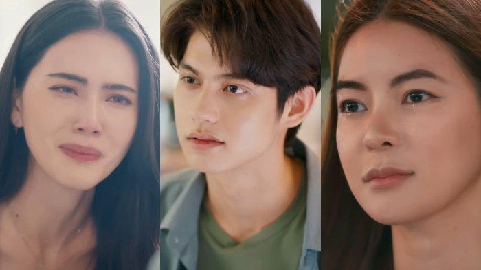 Mai Davika Hoorne (Nubdao), Bright Vachirawit Chivaaree (Kimhan), dan Ava Paworawan Weeraphuchong (Mina) dalam drama Thailand romantis-komedi, Astrophile episode 14.