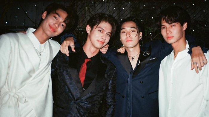 Pemeran F4 Thailand: Boys Over Flowers. Dari kiri: Dew Jirawat, Bright Vachirawit, Nani Hirunkit, dan Win Metawin.