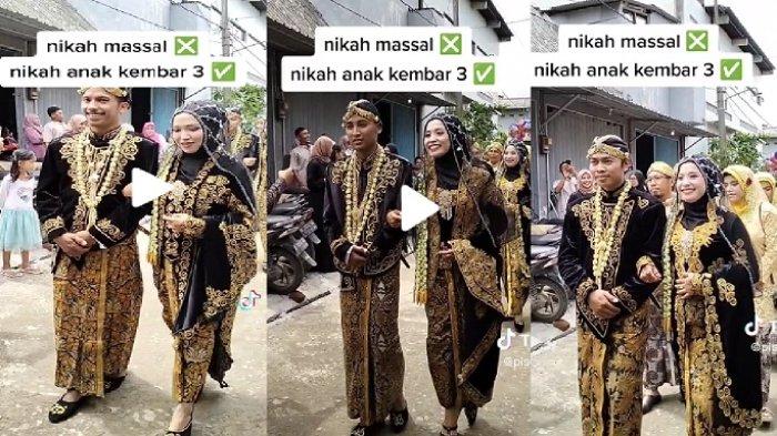 Beredar video viral semarak pernikahan tiga perempuan kembar mengenakan baju adat Jawa. Namun faktanya pernikahan tersebut digelar pada hari yang berbeda.
