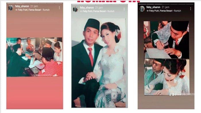 Foto pernikahan Feby Sharon mengaku dinikahi Aris Rusdiyanto pada tahun 2006 hanya settingan