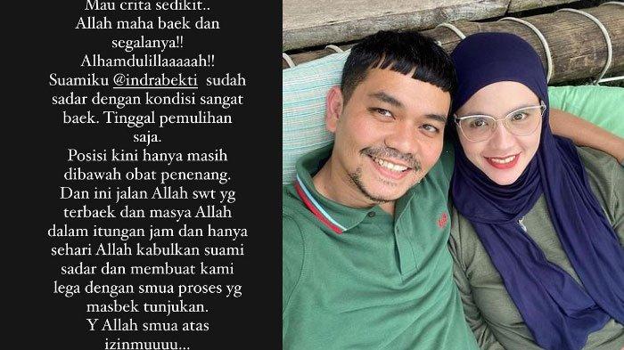 Indra Bekti Sadar Usai Alami Pendarahan di Otak, Dhila Bekti Ungkap Rasa Syukur
