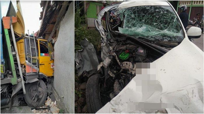 Kecelakaan di Jalan Lintas Sumatera Lahat, Xenia vs tronton adu kambing, satu orang tewas, Minggu (19/9/2022).