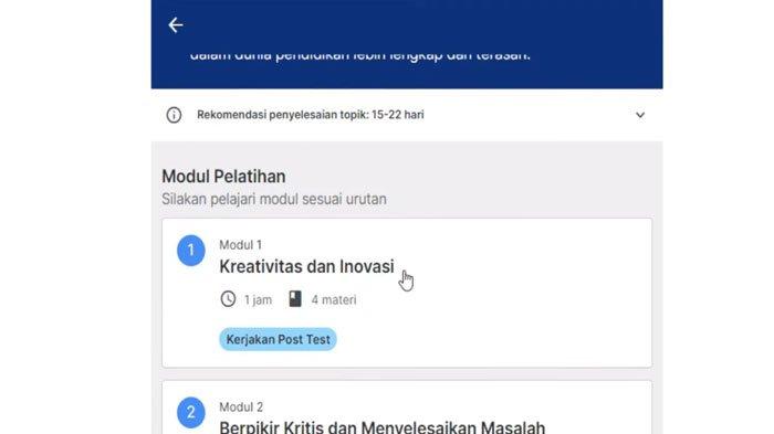 Laman SIMPKB. Jawaban Soal Post Test Modul 1 Kreativitas dan Inovasi, Lengkap