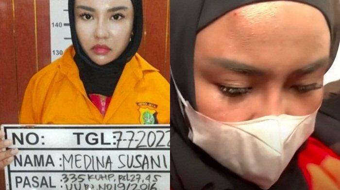 Penampilan Medina Zein usai resmi ditetapkan sebagai tersangka