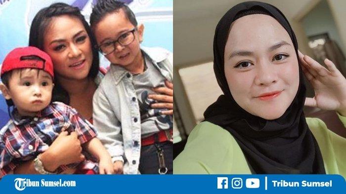 Yunita Lestari saat masih bersama Daus Mini dan anak mereka, serta penampilan sekarang