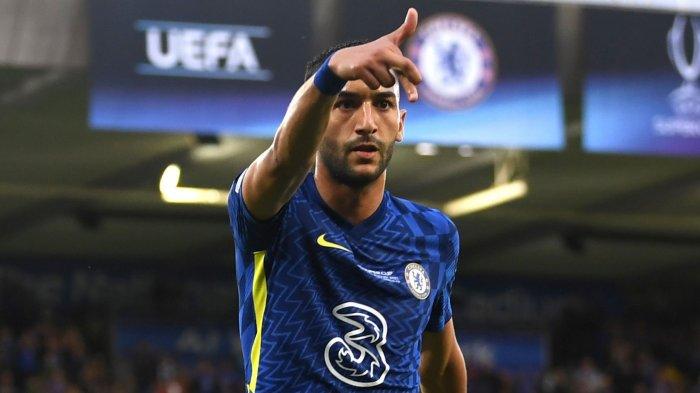 Hakim Ziyech cetak gol keunggulan Chelsea di babak pertama di Final Piala Super Eropa 2021