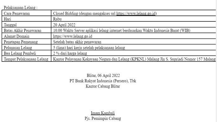objek lelang