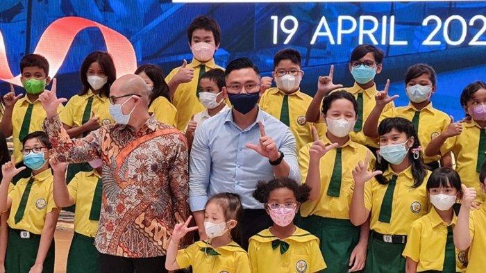Wakil Gubernur Banten Andika Hazrumy saat mengikuti acara Peringatan Pekan Imunisasi Dunia (PID) Tahun 2022 Provinsi Banten diselenggarakan di RS Mandaya Royal Hospital Puri, Tangerang, Selasa (19/4/2022).