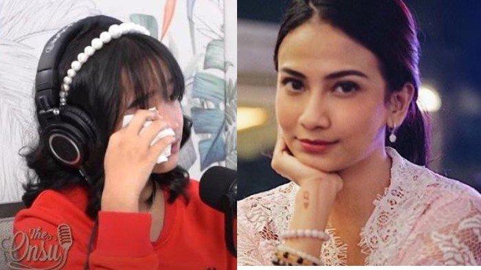 Fujianti adik Bibi Ardiansyah tak kuasa menahan tangis saat membaca buku diary milik Vanessa Angel