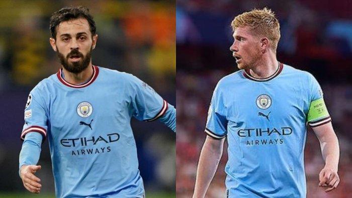 Pemain Manchester City, Bernardo Silva dan Kevin De Bruyne