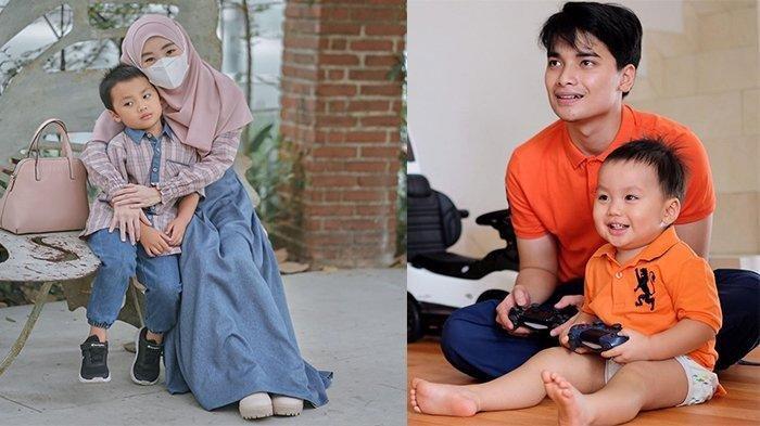 Kolase FOTO Alvin Faiz dan Larissa Chou saat bersama anak semata wayang mereka, Yusuf.