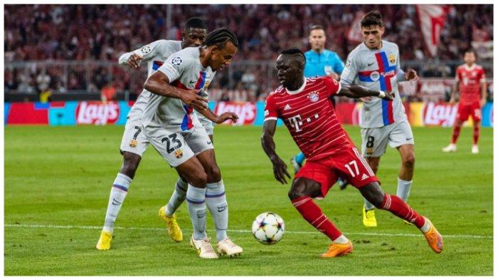 Sadio Mane dalam laga putaran kedua Fase Grup C Liga Champions 2022-2023, Bayern Munich vs FC Barcelona, Selasa (13/9/2022) malam waktu setempat. Laga ini dimenangkan oleh Bayern Munich dengan skor 2-0.