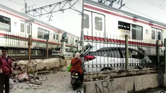 Kecelakaan KRL tabrak mobil di Stasiun Citayam, Depok, Rabu (20/4/2022) pagi