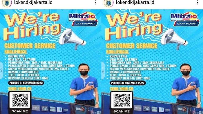 Lowongan kerja Jakarta dari Mitra 10