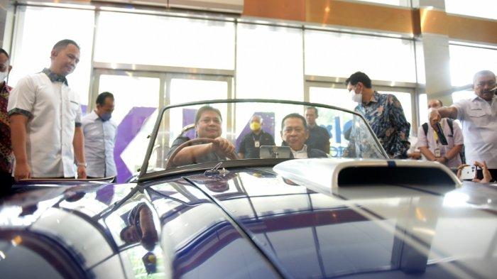Airlangga coba mobil