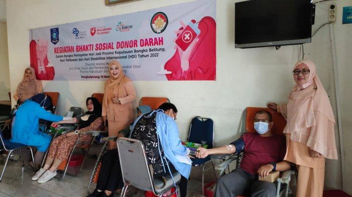 Kegiatan donor darah Dinas Sosial